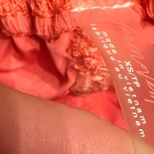 Free People Vibrant Coral Pants